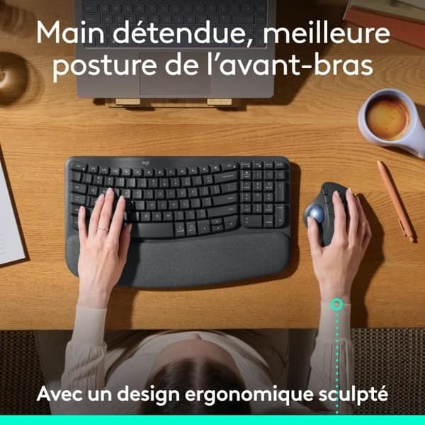 Souris - Trådlös - Logitech - Ergo M575S - Grafit
