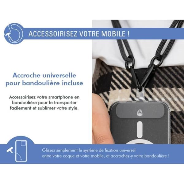 Coque - FORCE CASE - iPhone 13 / 14 - Förstärkt AIR - Transparent - Glitter Transparent