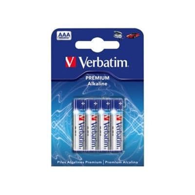 Paket med 4 Verbatim Premium LR03 Micro AAA-batterier