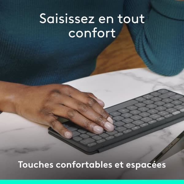 Tangentetui - Logitech - Keys to go 2 - AZERTY - För iPad - Grafit