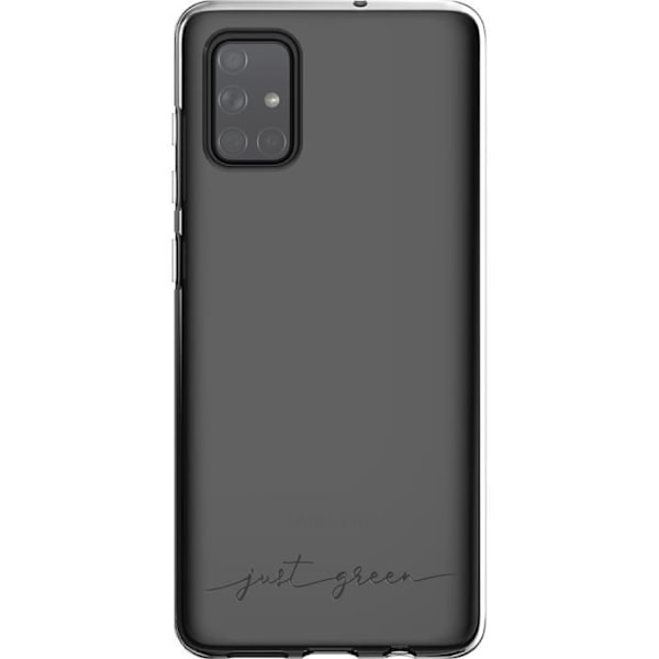 Gennemsigtigt blødt cover til Samsung Galaxy A71 Just Green