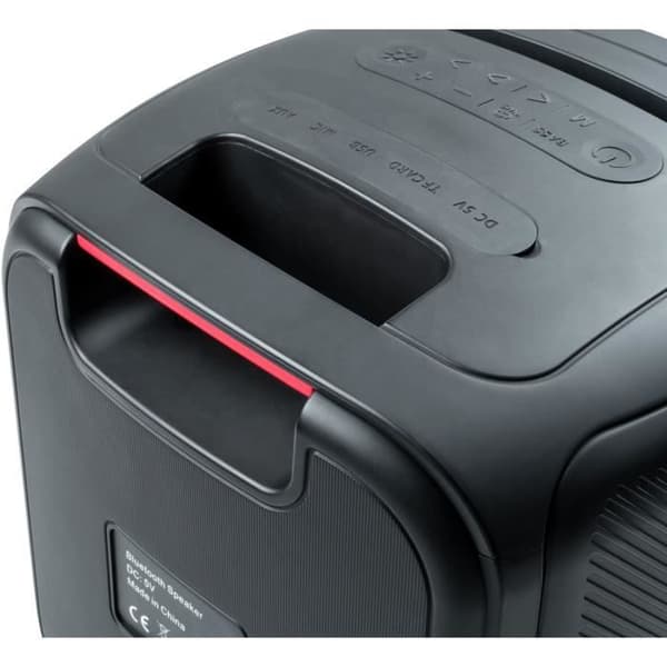 Bluetooth-högtalare - BIGBEN - Kubformat - 200W, Ljuseffekter, USB, Micro-SD, USB-C Li-on batteri Svart