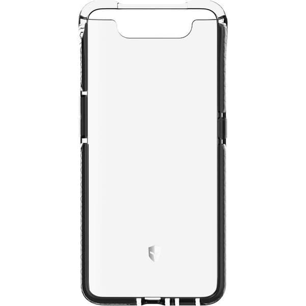Skyddsfodral - Force Case Life - Galaxy A80 - Semi-stivt - Stötresistent - Elegant Transparent, Mörkgrå