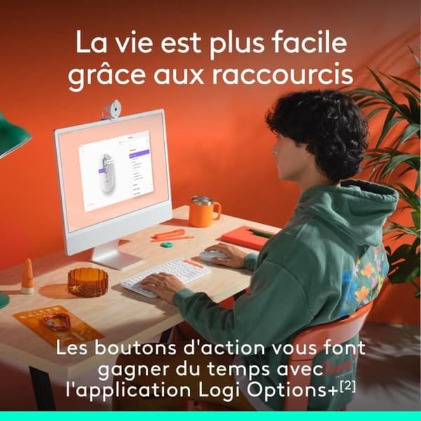 Mus - Trådlös - Logitech - Pop Mouse - Off-white
