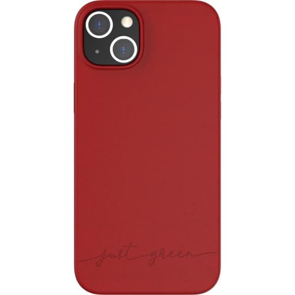 Coque - Just Green - iPhone 14 Max - Biodegrable - Mjuk - Röd Röd
