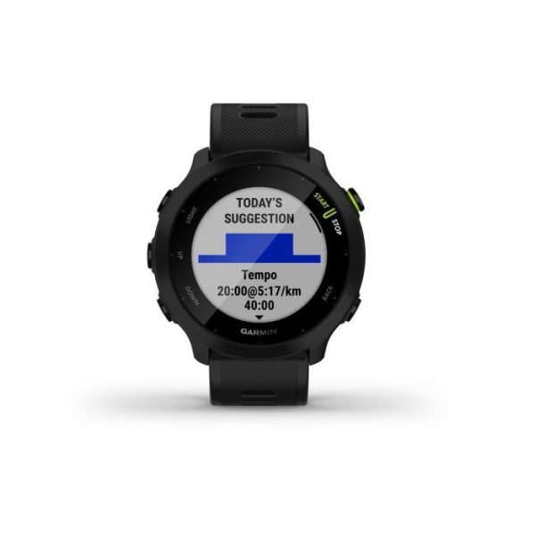 GARMIN Forerunner 55 - Multi-aktivitet GPS löparklocka med Garmin Coach och konditionsträningsfunktioner på handleden - Svart