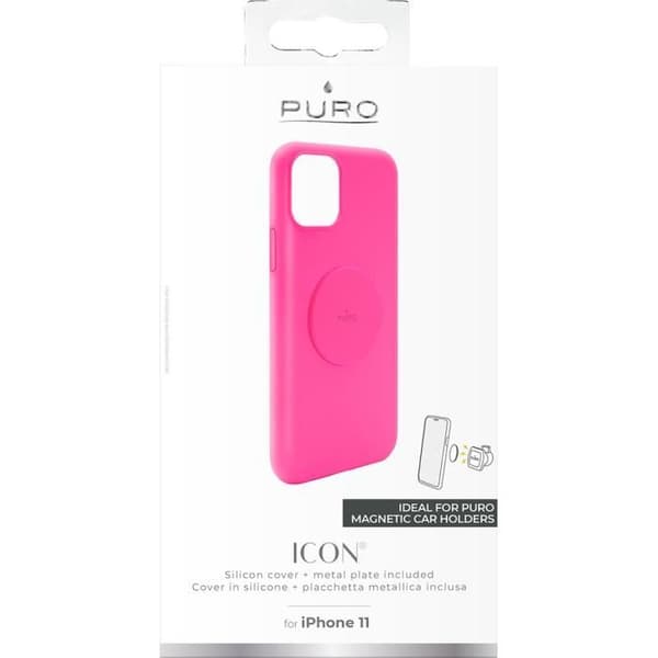 Coque - Puro - iPhone 11 - Semi-rigide - Rose - Kompatibel med iPhone 11 Ros