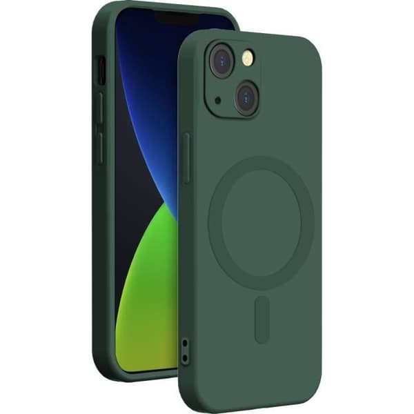 Coque - Bigben - iPhone 14 Max - Silikon - Kompatibel med MagSafe - Grön Grön