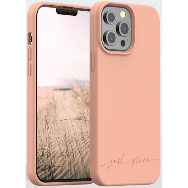 Sand biologisk nedbrydeligt cover til iPhone 13 Pro Just Green