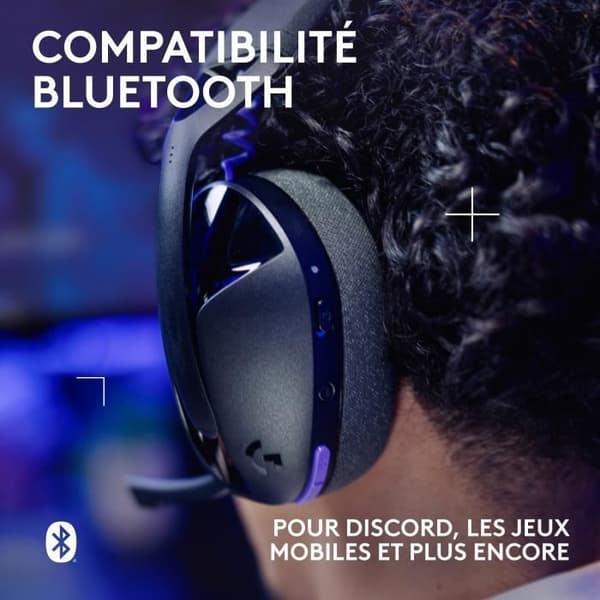 Gaming headset - Trådlös - Logitech G - G321 Lightspeed - Svart Svart