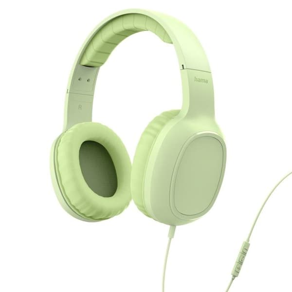 Hörlurar "Fun C", supra-aural, mikrofon, enskild kabel, USB-C, grön