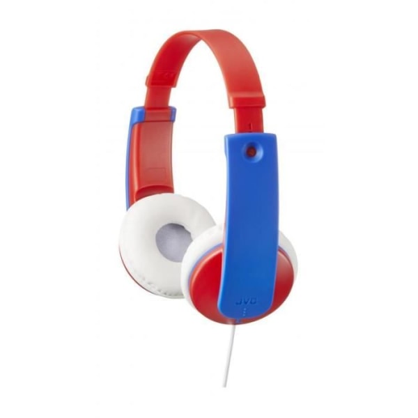 Tinyphone röd och blå JVC HA-KD7-Z-E barnhörlurar