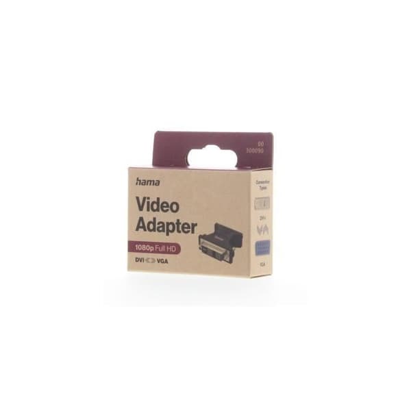 Videoadapter - HAMA - DVI till VGA - Full HD 1080p - Svart