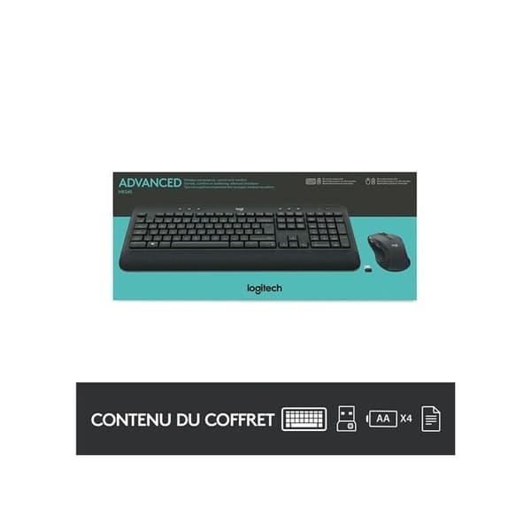 Logitech MK545 Wireless Keyboard and Mouse Combo Black