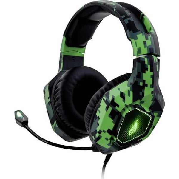 SureFire Skirmish Stereo Camo Green Gaming Headset med indbygget mikrofon