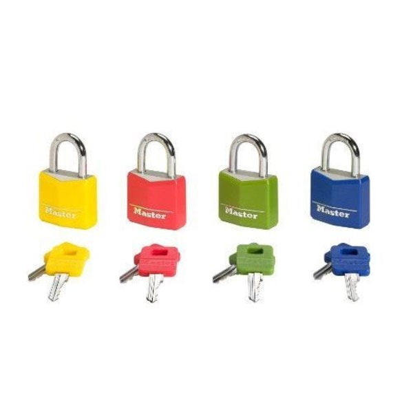 Master Lock 9131EURDCOL 1 Solid aluminium hængelås 30… Tilfældig blandt billedets 4 farver