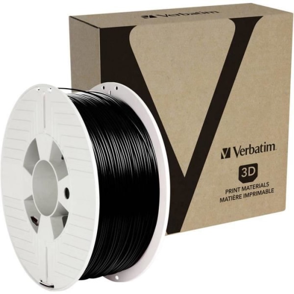 Verbatim PETG filament - Svart RAL 9017 - 1,75 mm - 1 kg - Hög slagtålighet