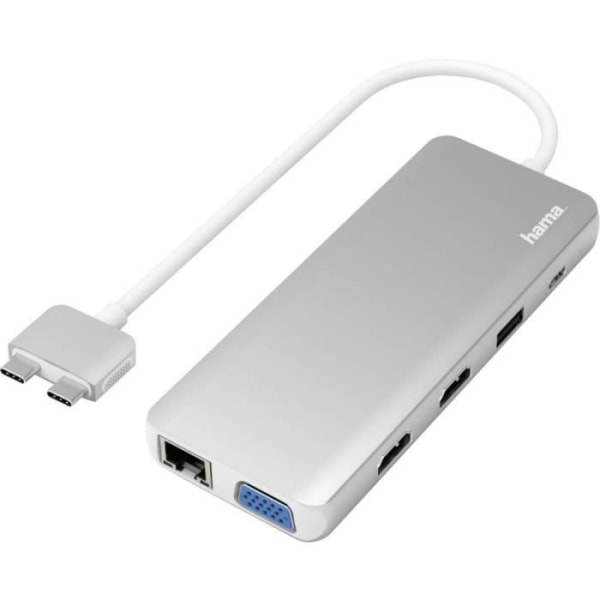 Hama 00200133 USB-C™ Dockningsstation för bärbar dator Lämplig för märken (dockningsstationer för bärbar dator