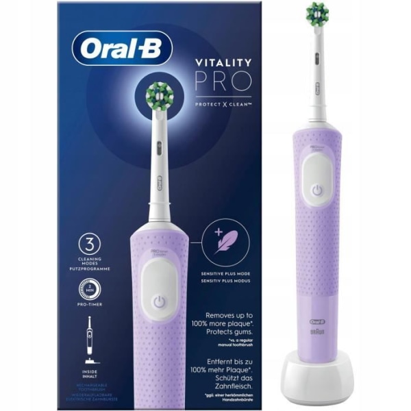 Oral-B Vitality Pro elektrisk tandborste Lila, 1 borsthuvud