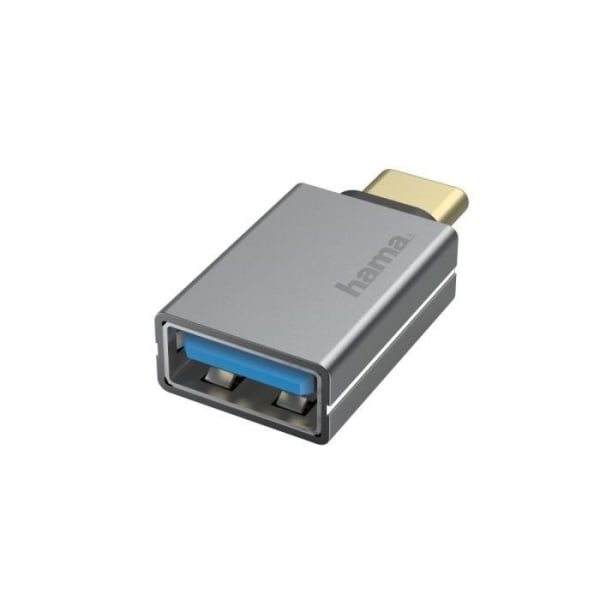 USB-OTG-adapter, f. USB-C - USB-port, USB 3.2 Gen1, 5 Gbit/s, aluminium