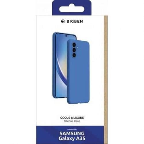 Fodral för Samsung Galaxy A35 - BIGBEN CONNECTED - Silikon SoftTouch - Stötsäker - Blå - Mjuk Blå
