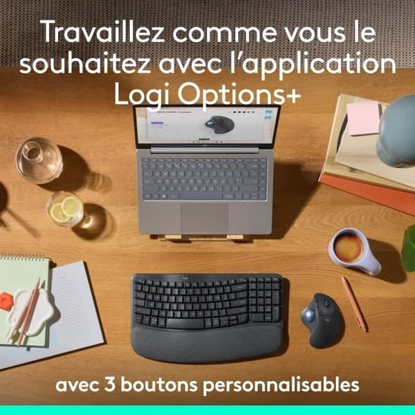 Souris - Trådlös - Logitech - Ergo M575S - Grafit