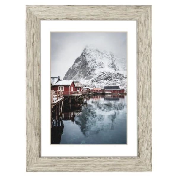 "Oslo" fotoram i trä, grå furu, 40 x 50 cm