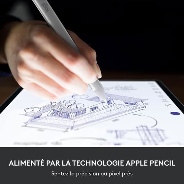 Logitech Crayon digitalpenna för iPad-modeller med USB-C-portar Silver