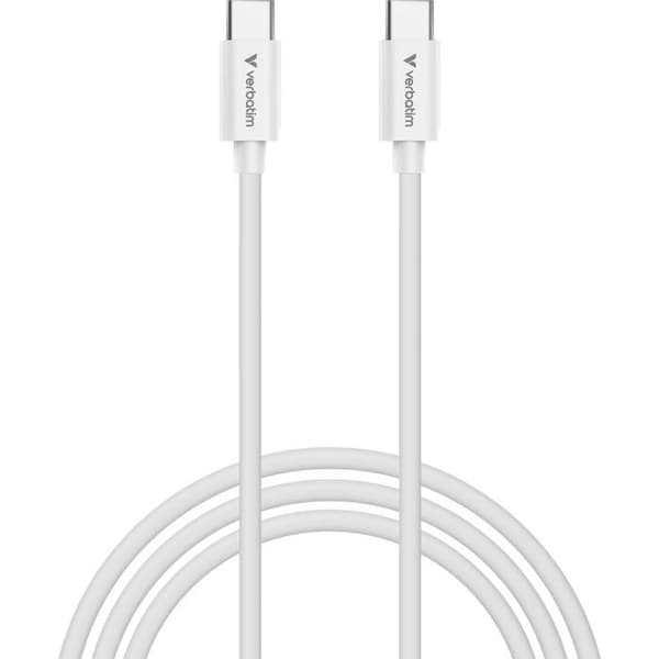 Kabel Verbatim Essentials Sync & Charge USB-C 100W 3m (Vit)