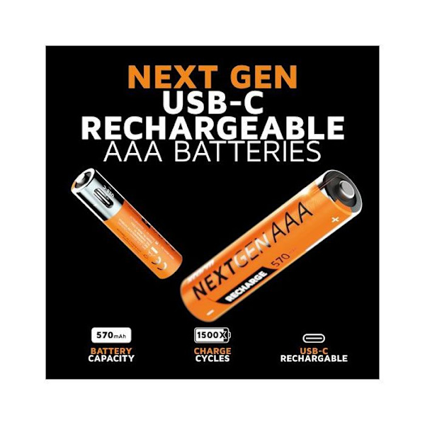 Pilar AAA NextGen uppladdningsbara USB-C Xtorm