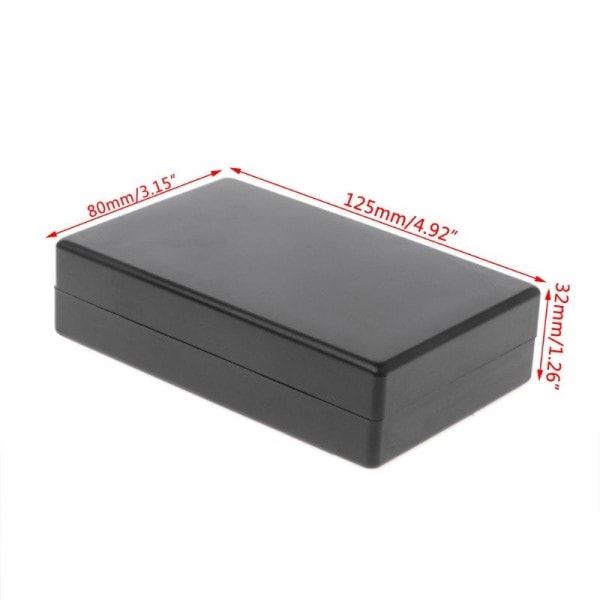 125x80x32mm musta vedenpitävä laatikko elektroninen projekti instrumentti kotelo  liitin