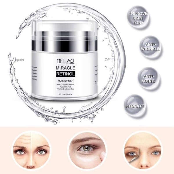 Retinol fuktighetskräm kräm för anti åldrande och minskar rynkor fina linjer hudvård