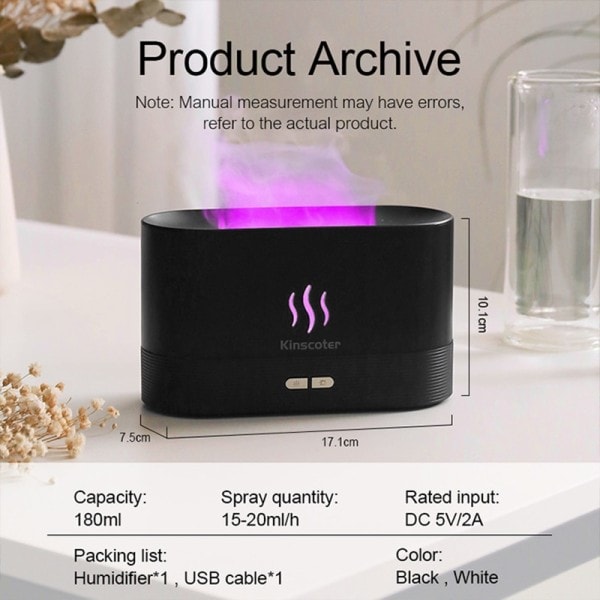 Aroma Diffuser Luft Fugter Ultrasonic Cool Mist Maker Fogger