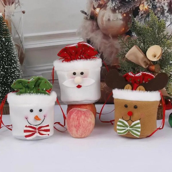 Jul eple veske julepynt tegneserie håndveske gave veske jule gave pose  barn's godteri pose adbd | Fyndiq