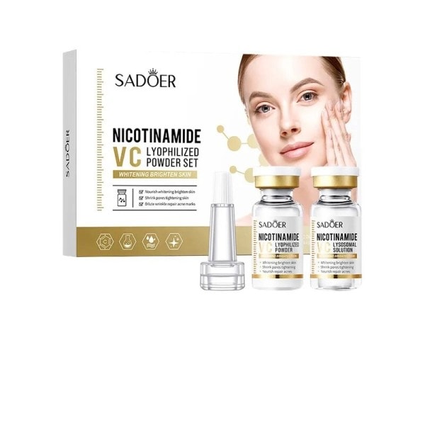 Krymp porer Ansikte Serum Niacinamid Vitande Frystorkad Podwer Set Hydrating Ljusna Anti-aging Anti rynkor Hud vård