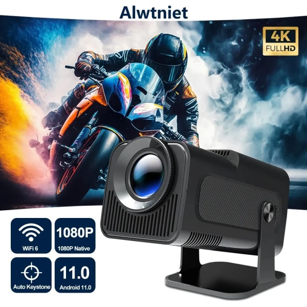 4K Native 1080P Dual Wifi6 BT5.0 Kino Utendørs Bærbar Projektor