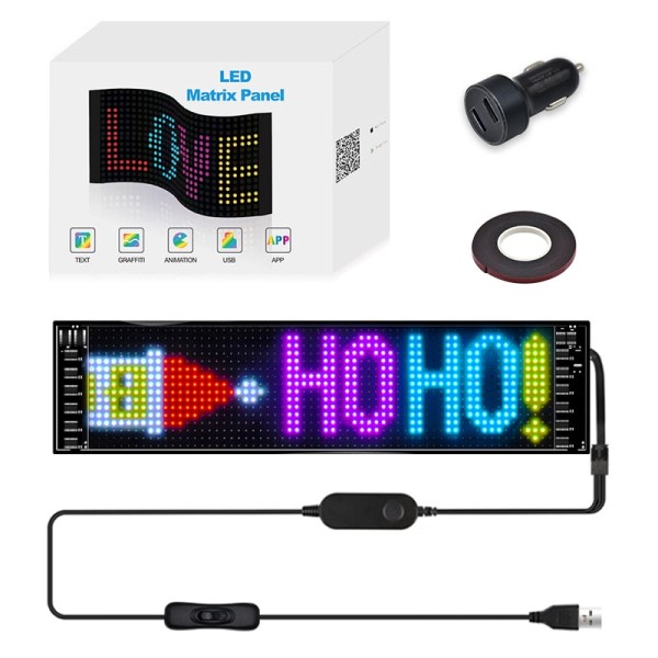 USB 5V Joustava Osoitava RGB Kuvio Graffiti Viertävä Teksti Animaatio Näyttö