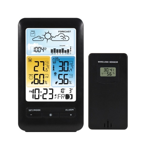 Digital Klokke Vær Stasjon Termometer Hygrometer