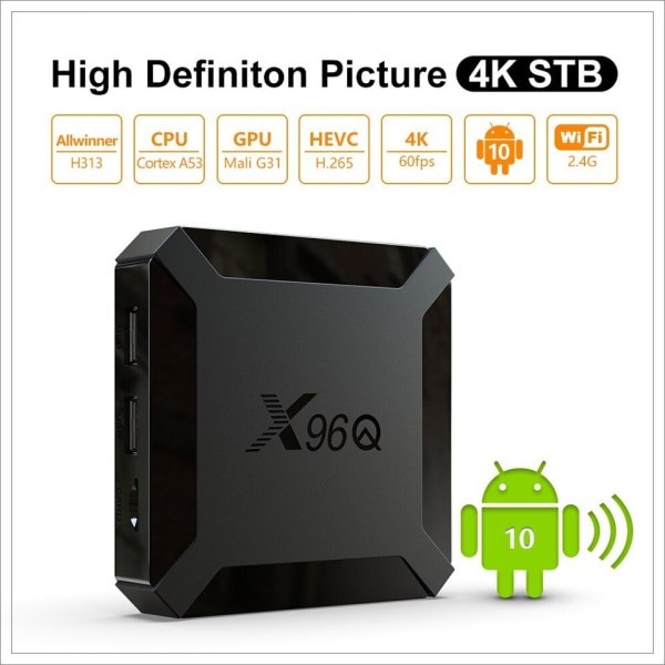 Android 10.0 TV Box  Quad Core 4K 2.4G Wifi Google Player