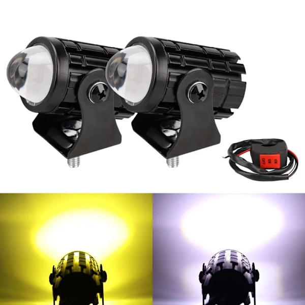 Motorcykel Mini Körning Ljus Dubbel Colo för Strålkastare Extra Spotlight Lampa