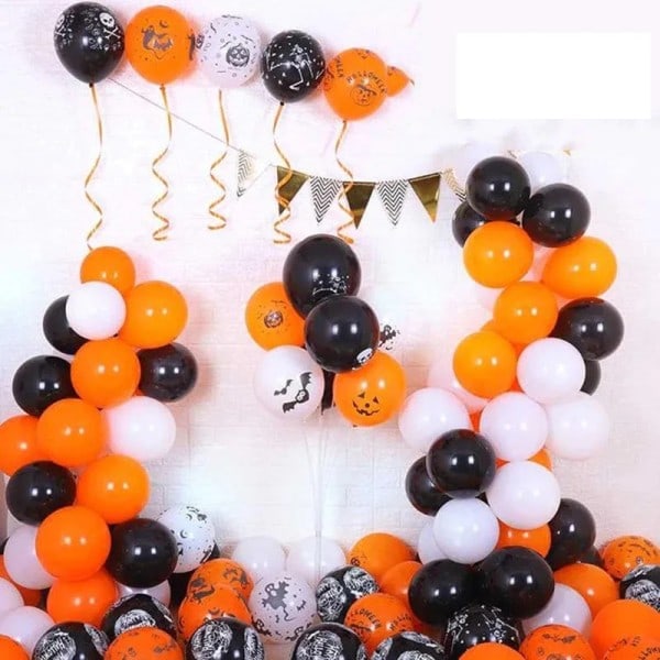 10 stk Halloween Jule ballonger latex ballong gresskar skjelett halloween fest