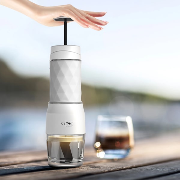 Bärbar kaffebryggare espresso maskin hand press kapsel mald kaffe bryggare