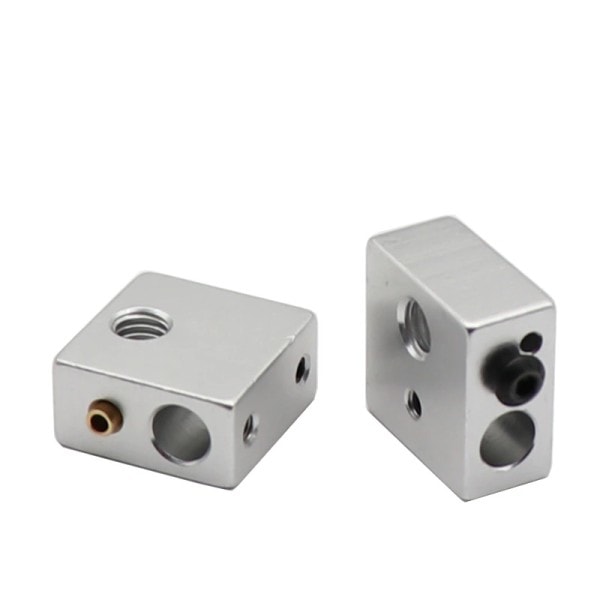 Aluminium värmare block för utskrift huvud hot end uppvärmning block 20*20*10 20x20x10 mm för 3D skrivare