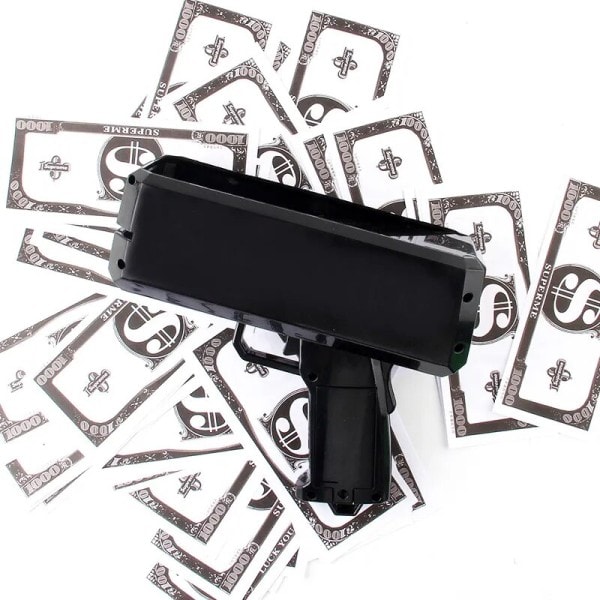 Skyd penge pistol legetøj fest seddel skyd pistol papir penge skydespil kastemaskine sjovt spil