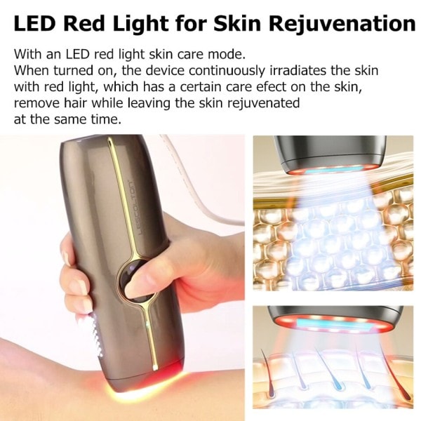IPL Epilator Laser Permanent ICE Smertefri Hårfjerning Maskin Bikini Trimmer Elektrisk