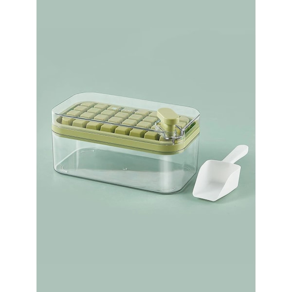 32 Grid Silicon Ice Cube Tray Form Med Lock Spade Förvaring Låda Ta bort Med Ett Klick Ice Maker