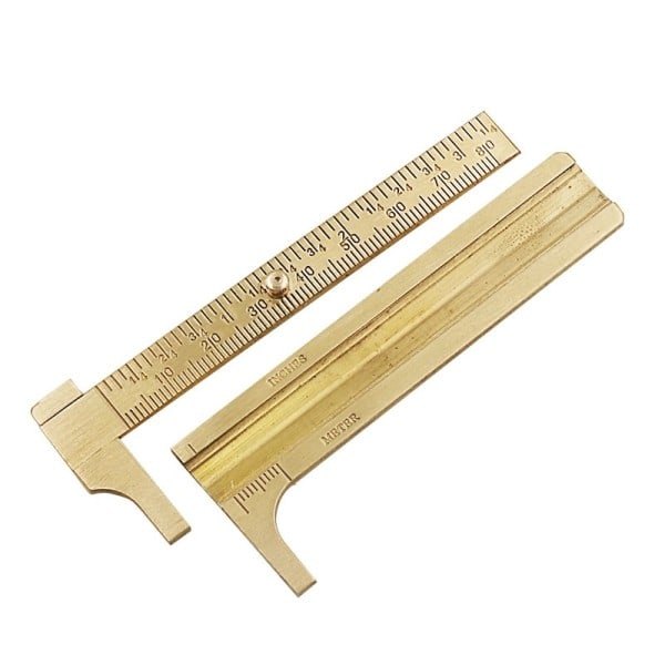 Mått Mätning Verktyg Ficka 0-80 mm Mini Mässing Glidande Mätare Vernier Bokmått
