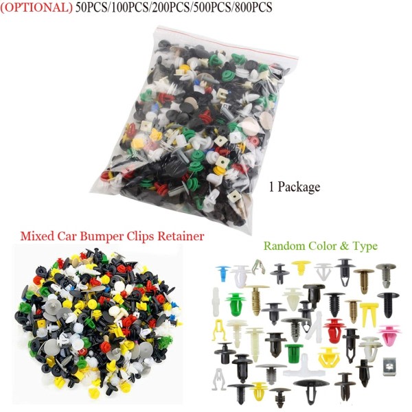 Universal Blandat Auto Fästmedel Bil Stötfångare Klips Fästhållare Bil Fästmedel Nit Dörr Panel Foder för Alla Bil