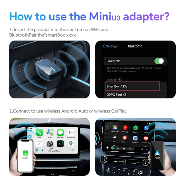 Mini Adapter Plug and Play Dongle Quick Connect