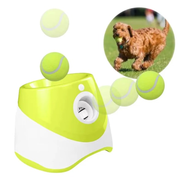 Hunde Tennis Launcher Automatisk Kæledyr Hunde Chase Legetøj Mini Tennis Kaste Pinball Maskine